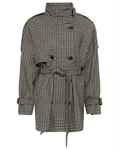 Gestuz - GZAvic Midi Jakke - Brown/Green Houndstooth